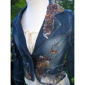 West 36th St. Women's Embellished Cropped Denim Jacket S. M & L available New